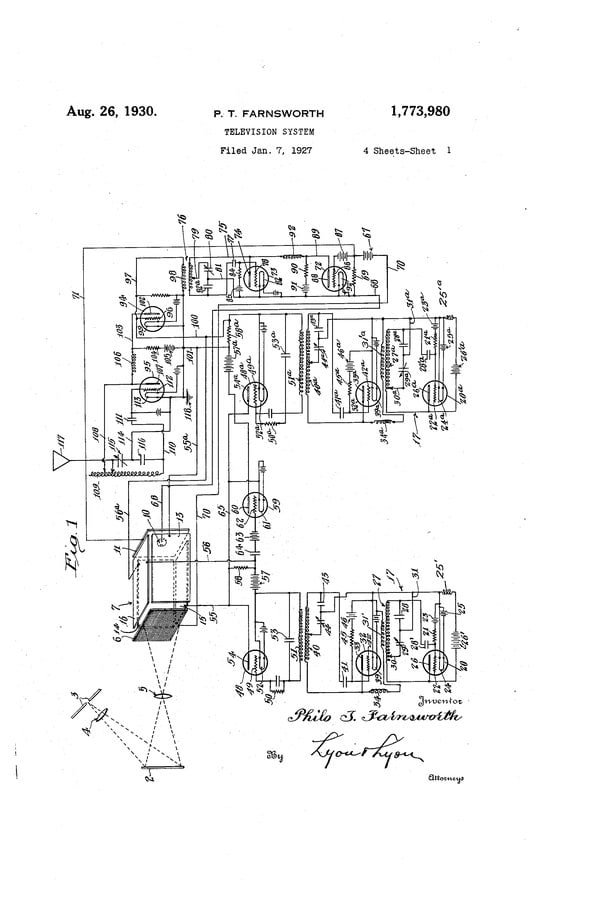 patente-farnsworth-television-system